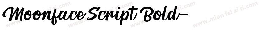 MoonfaceScript Bold字体转换